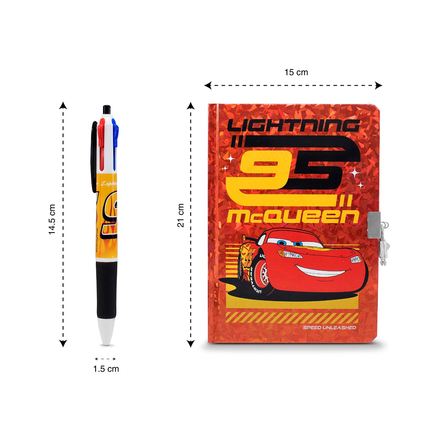 Diario Libreta Pasta Dura con Pluma Disney Cars