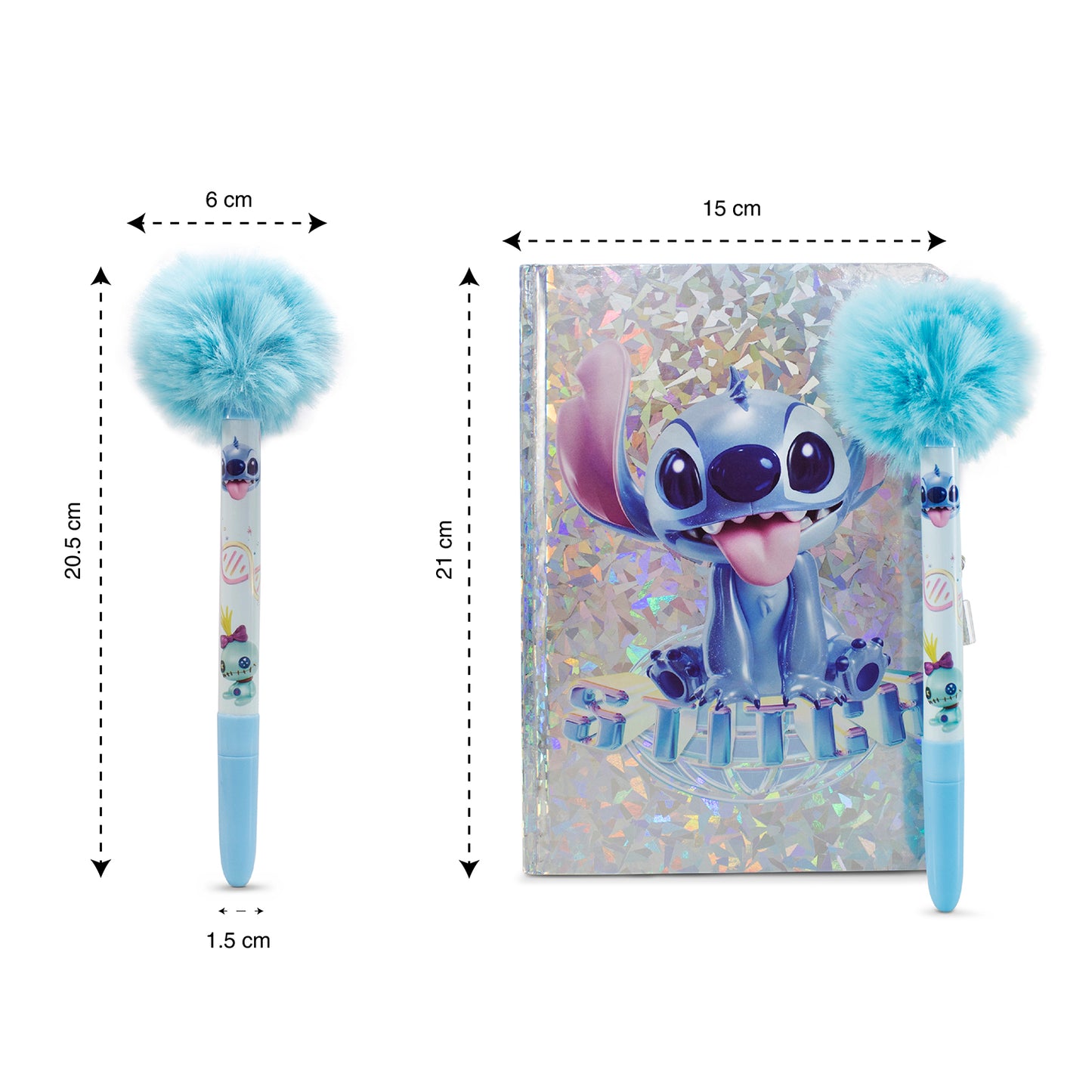 Diario Libreta Pasta Dura con Pluma Disney Stitch
