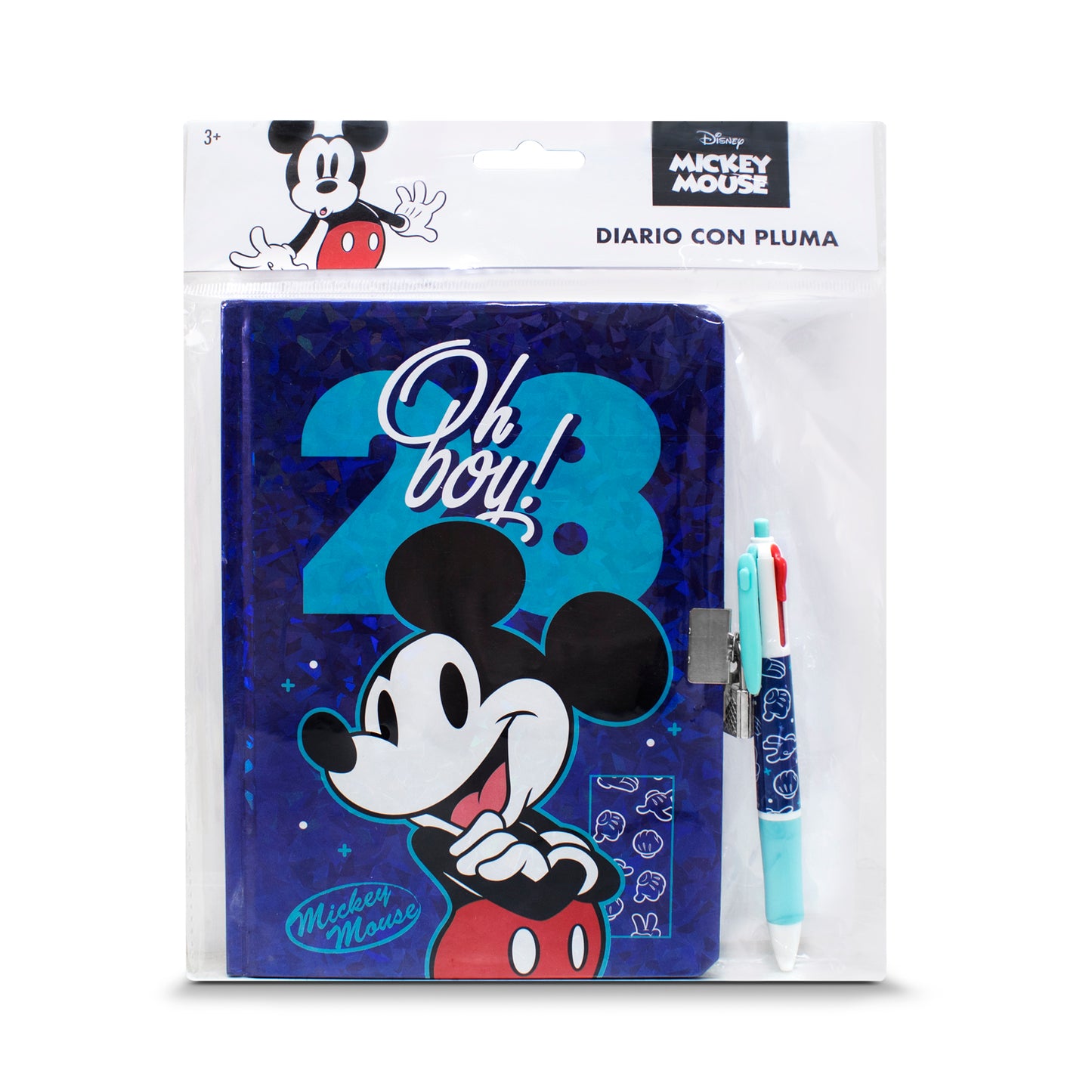 Diario Libreta Pasta Dura con Pluma Disney Mickey Mouse