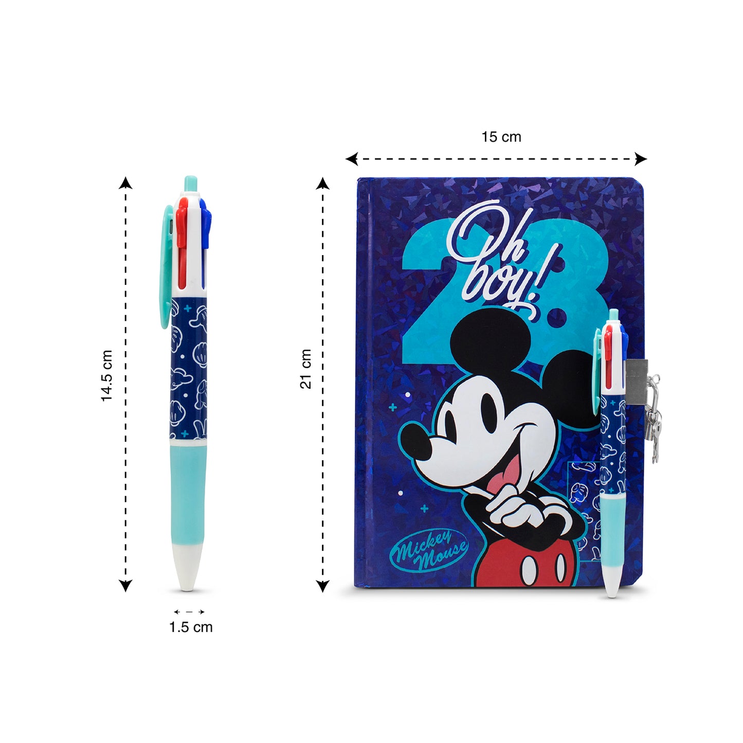 Diario Libreta Pasta Dura con Pluma Disney Mickey Mouse