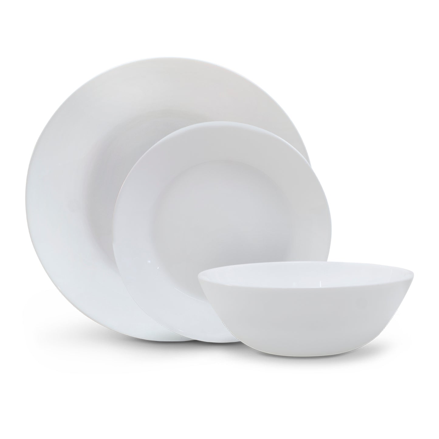 Vajilla de Vidrio Opal Blanca 18 Piezas