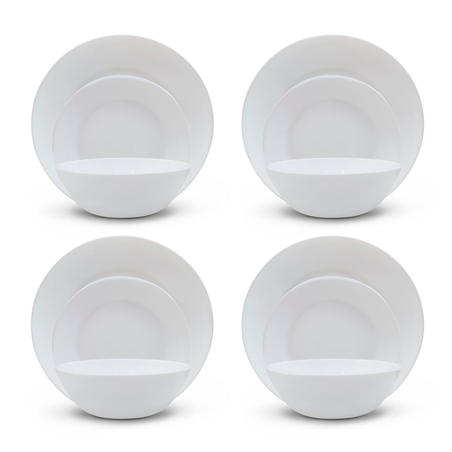 Vajilla de Vidrio Opal Blanca 18 Piezas
