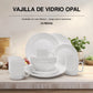 Vajilla de Vidrio Opal Blanca 16 Piezas