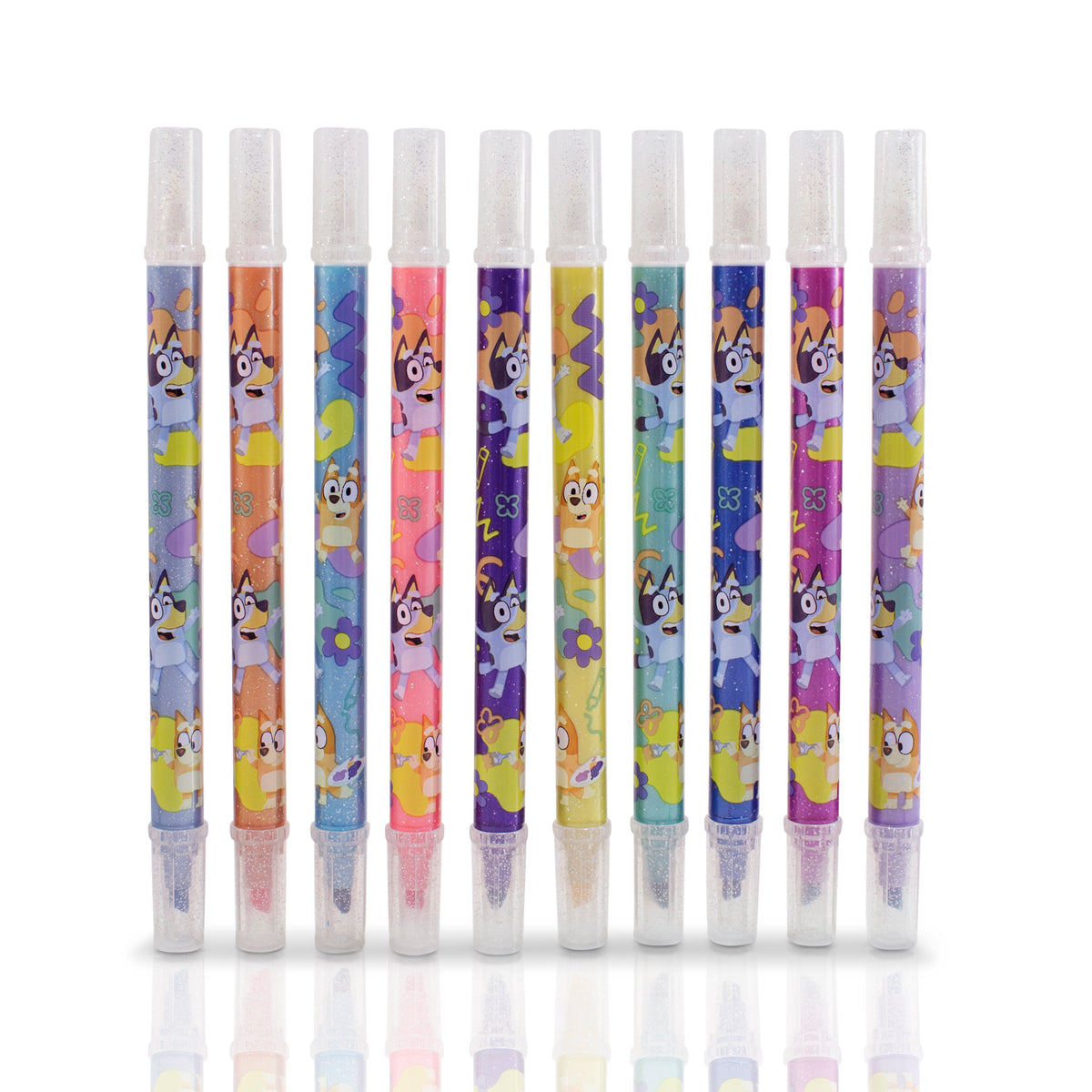 Marcadores de Glitter Borrables Bluey
