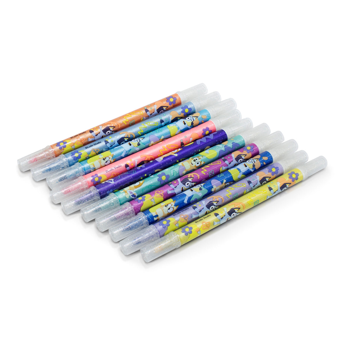 Marcadores de Glitter Borrables Bluey