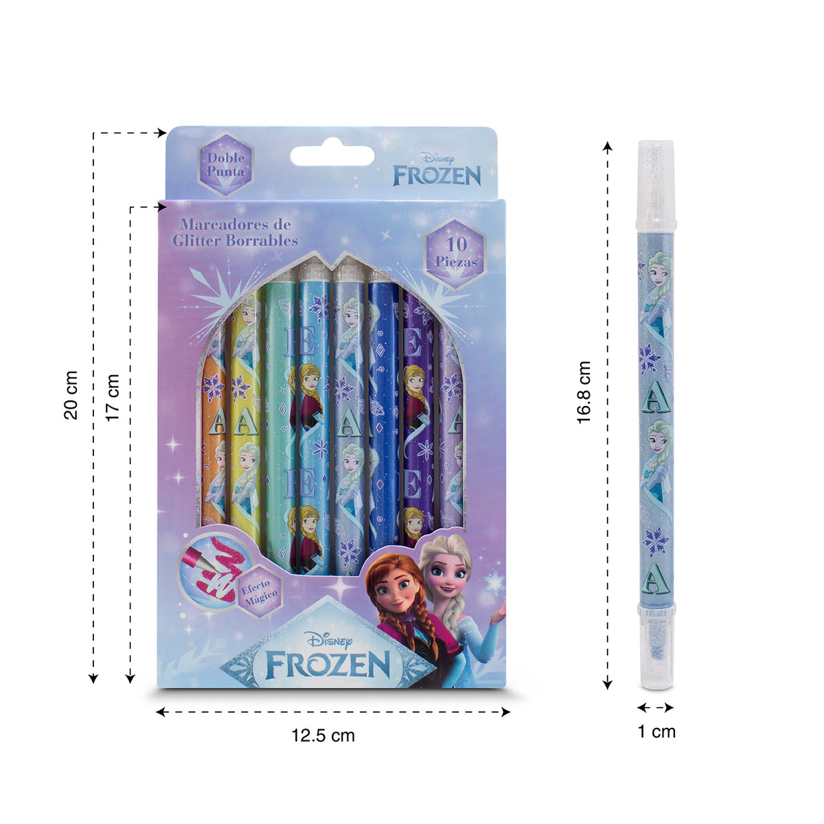 Marcadores de Glitter Borrables Disney Frozen