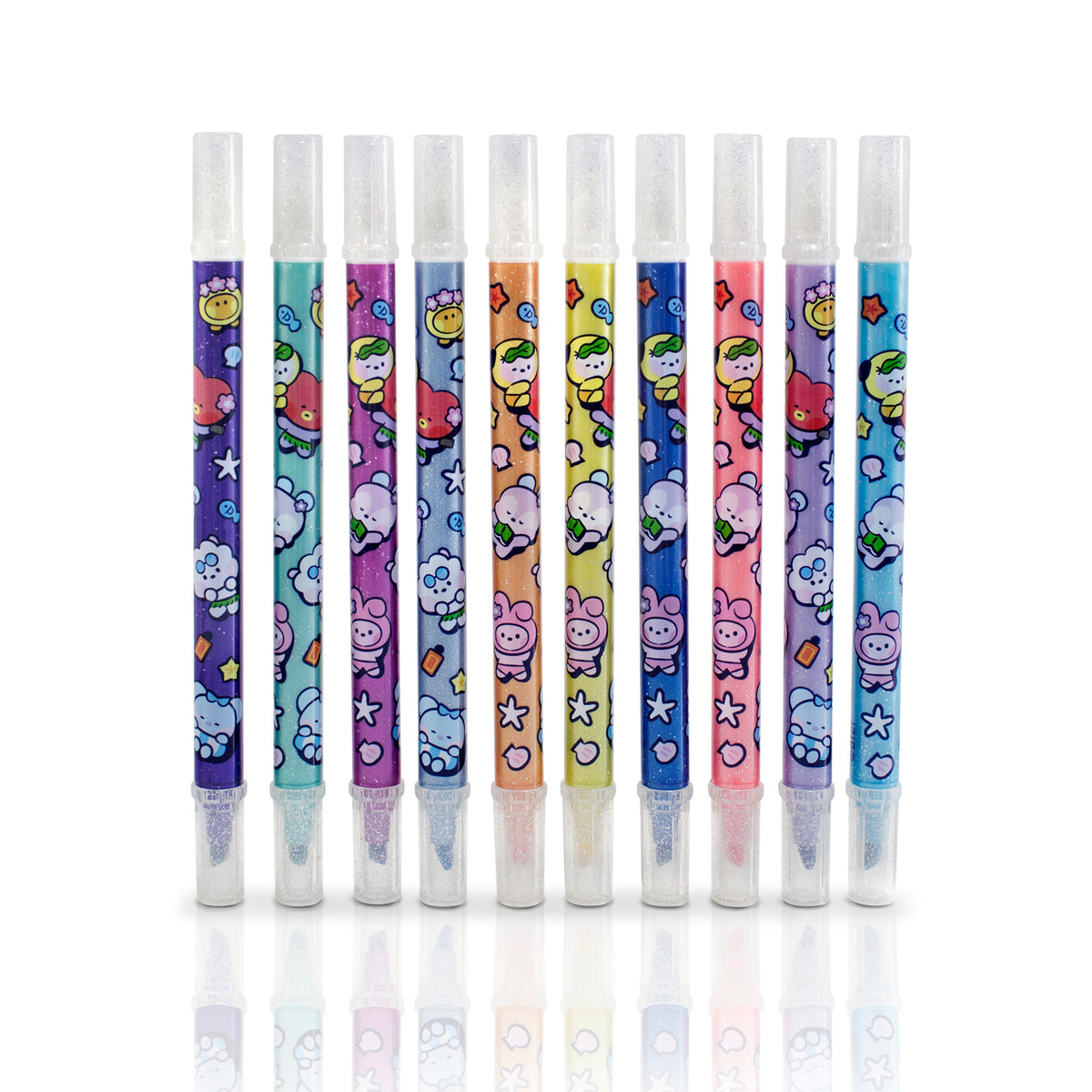Marcadores de Glitter Borrables BT21