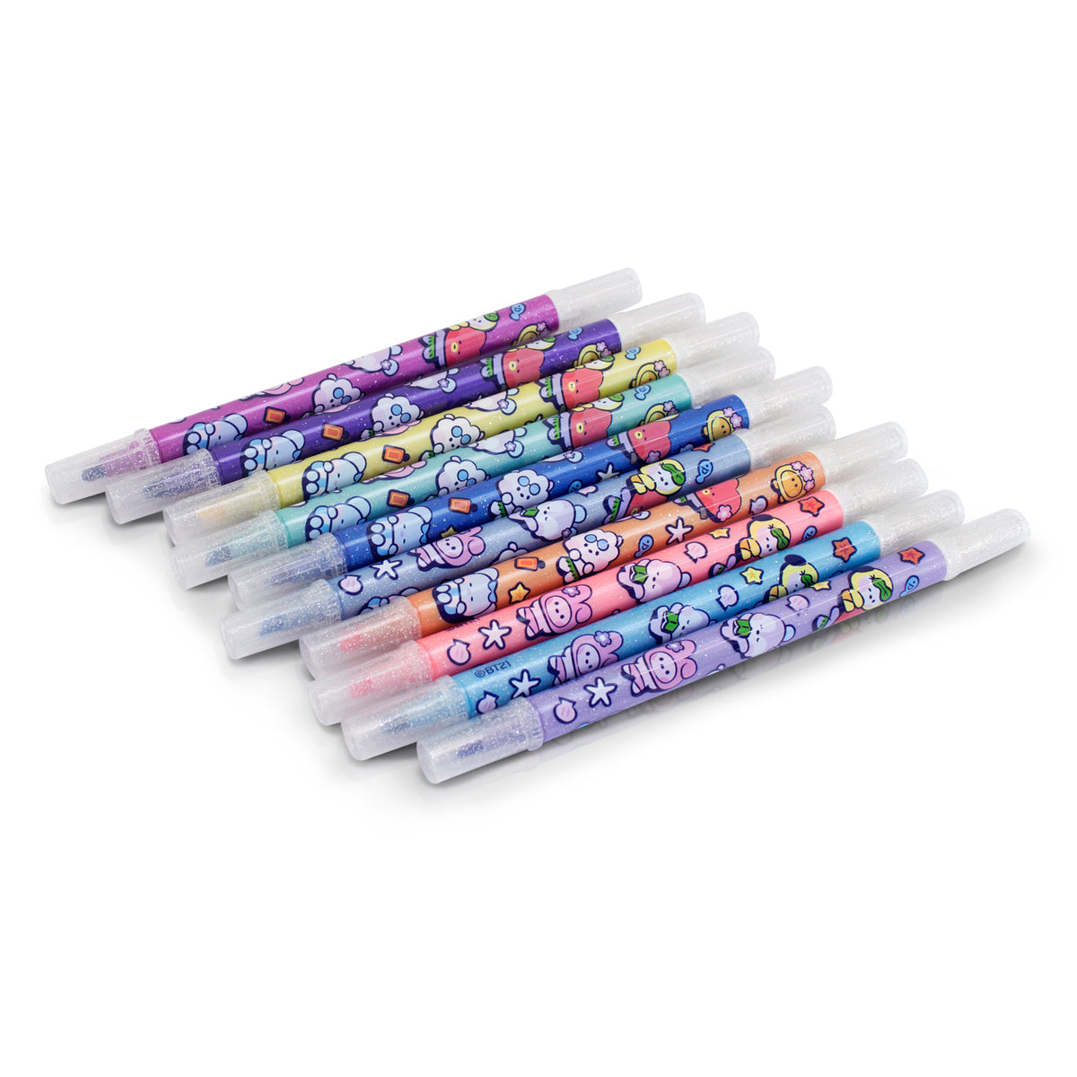 Marcadores de Glitter Borrables BT21