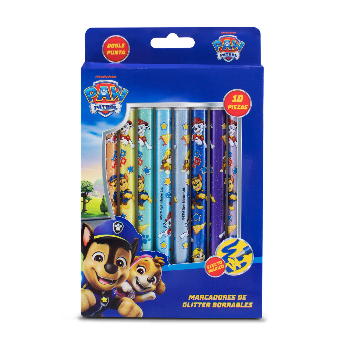 Marcadores de Glitter Borrables Paw Patrol