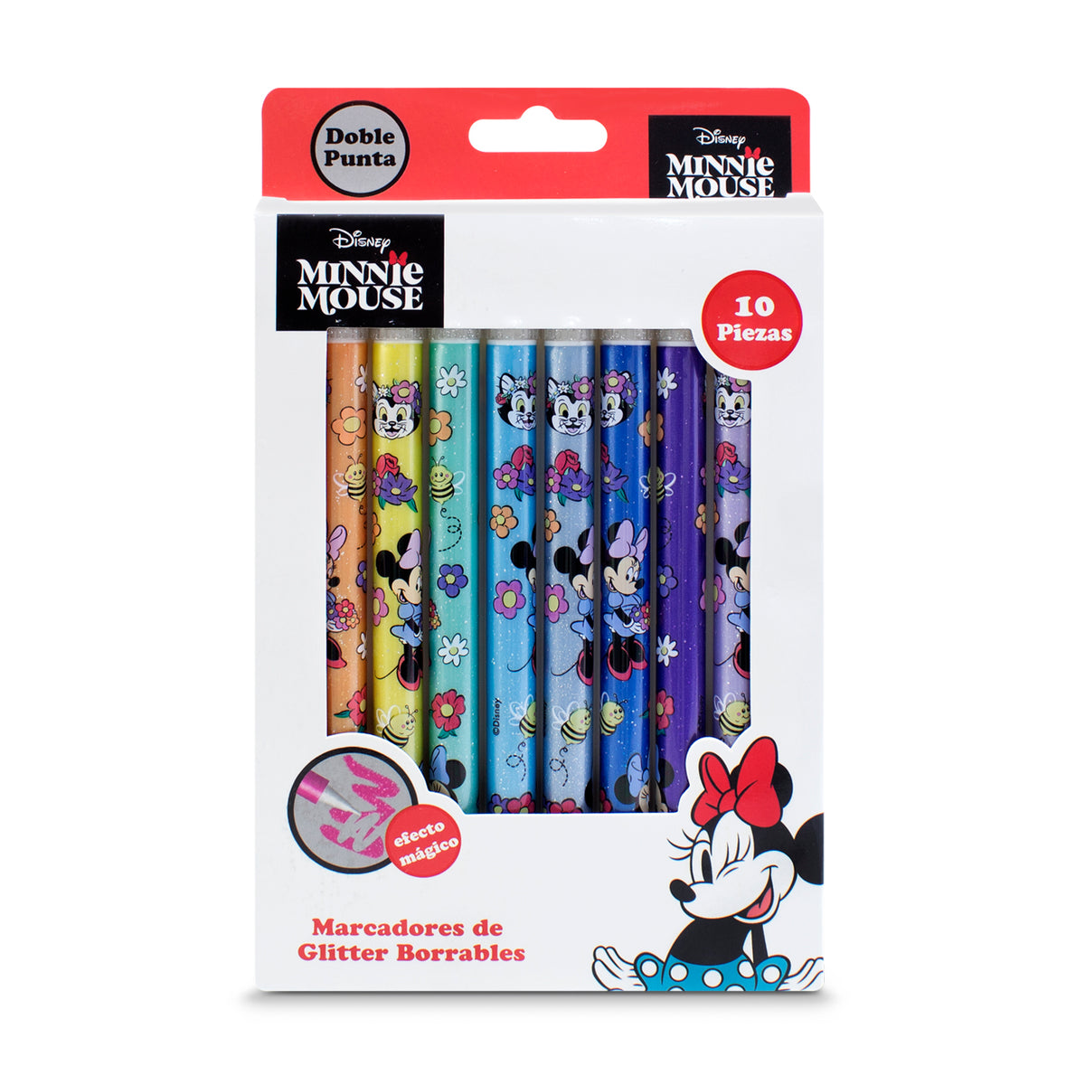 Marcadores de Glitter Borrables Disney Minnie Mouse