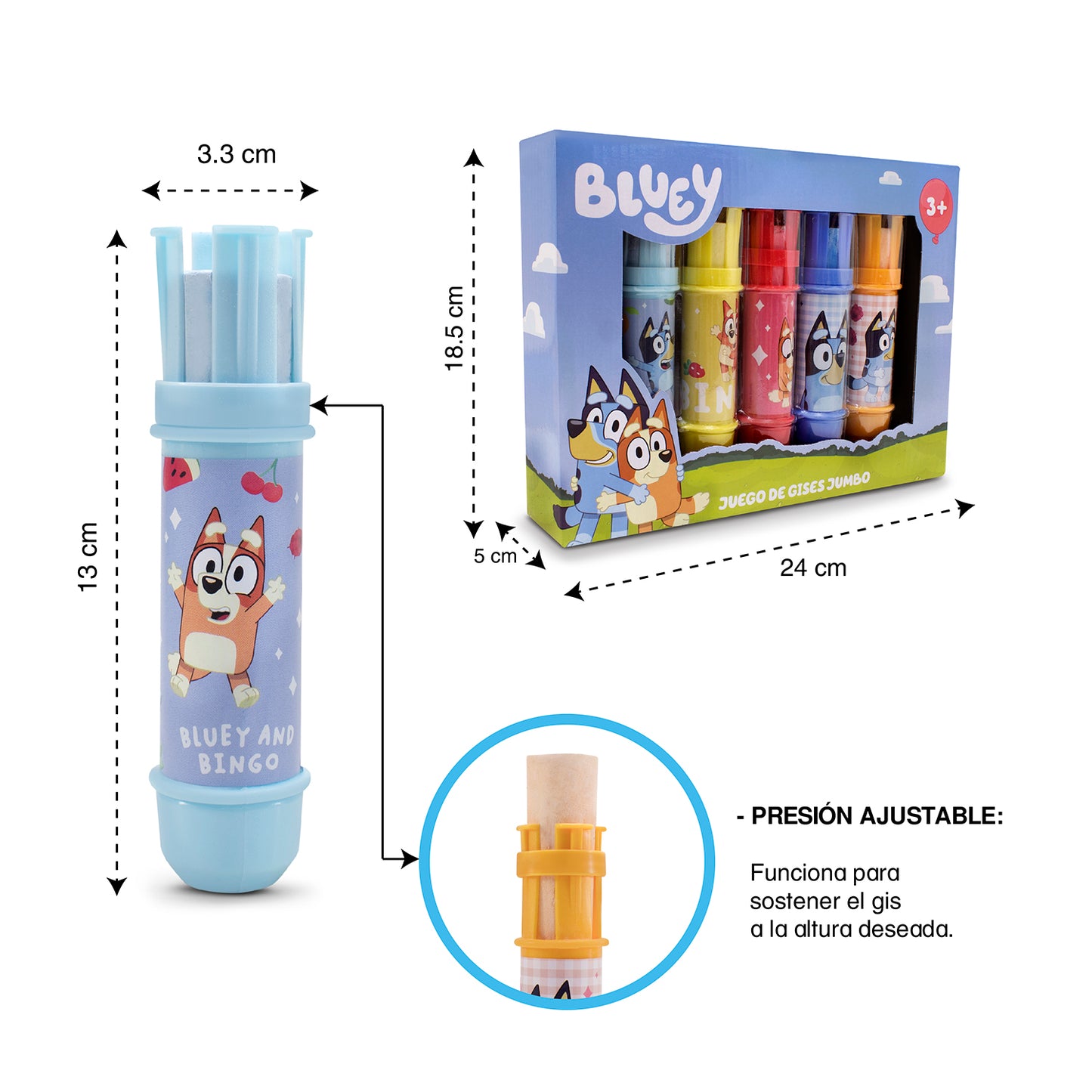 Gises Jumbo con Portagis Bluey