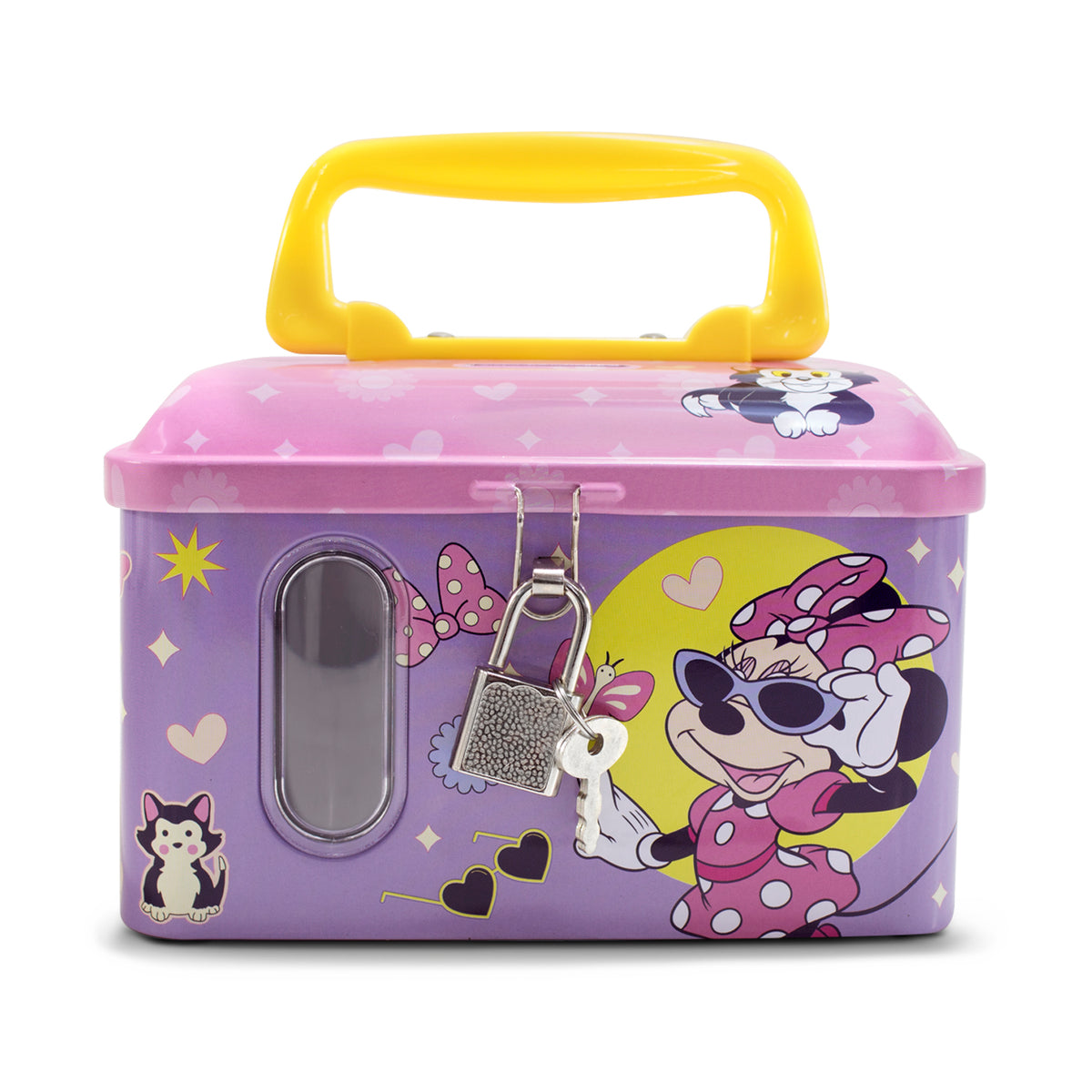 Alcancía Metálica Infantil Candado y Llave Disney Minnie