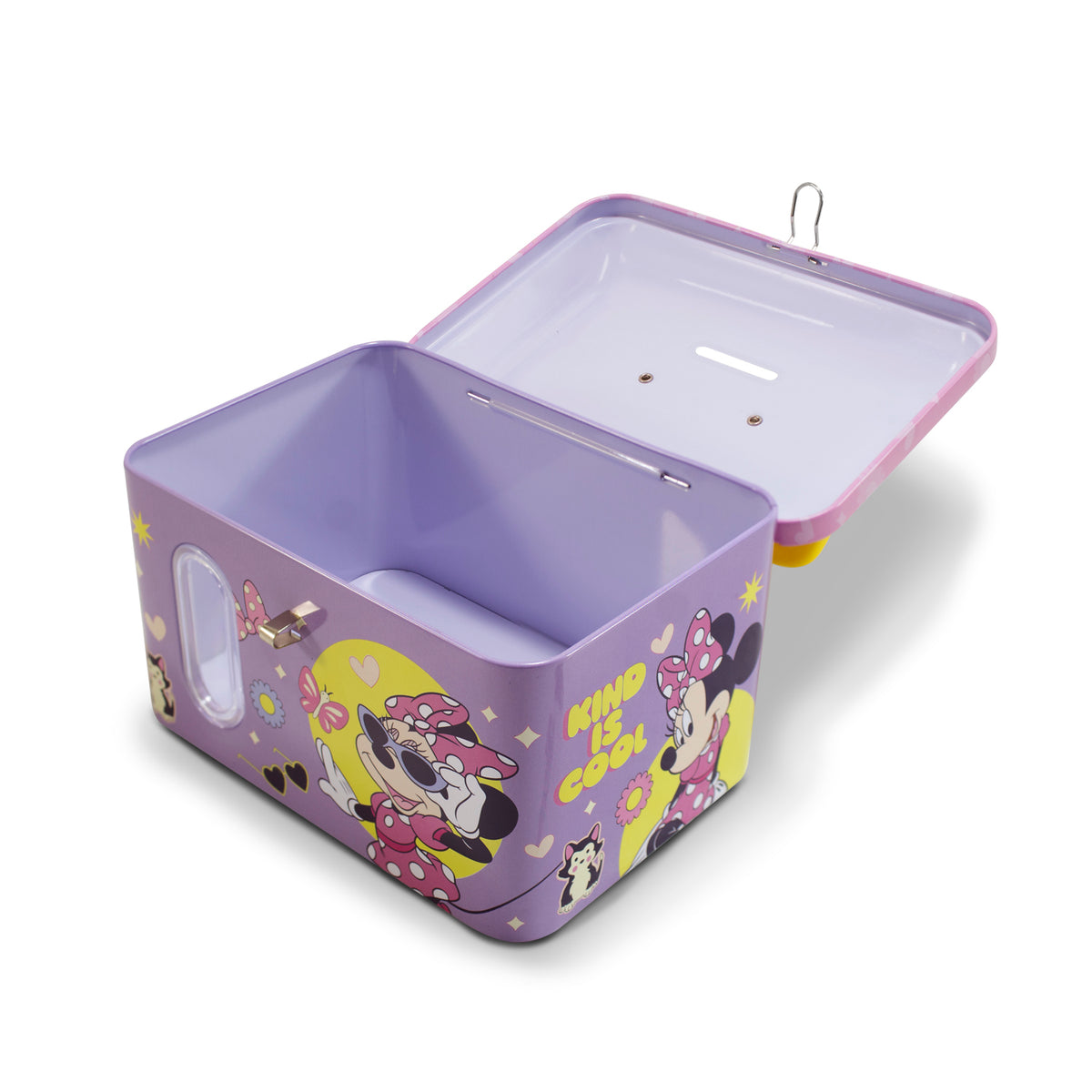 Alcancía Metálica Infantil Candado y Llave Disney Minnie
