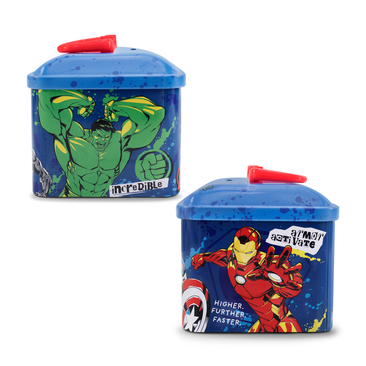 Alcancía Metálica Infantil Candado y Llave Marvel Avengers