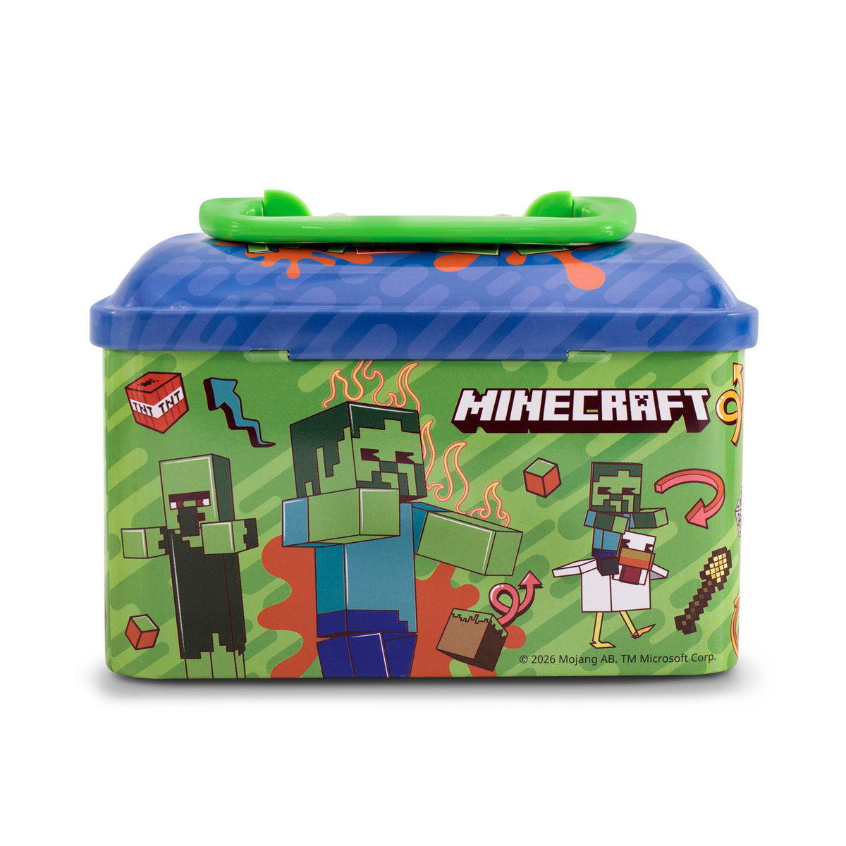 Alcancía Metálica Infantil Candado y Llave Minecraft