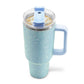 Termo de acero inoxidable con cristales azul 1 Litro