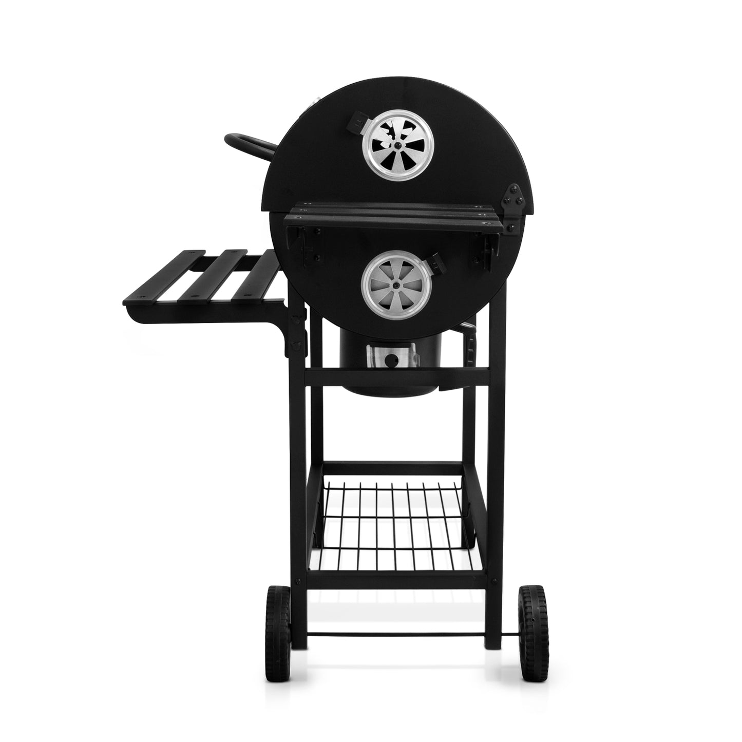 Parrilla Asador de Carbón con Spiedo Eléctrico Automático y Ruedas