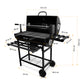 Parrilla Asador de Carbón con Spiedo Eléctrico Automático y Ruedas