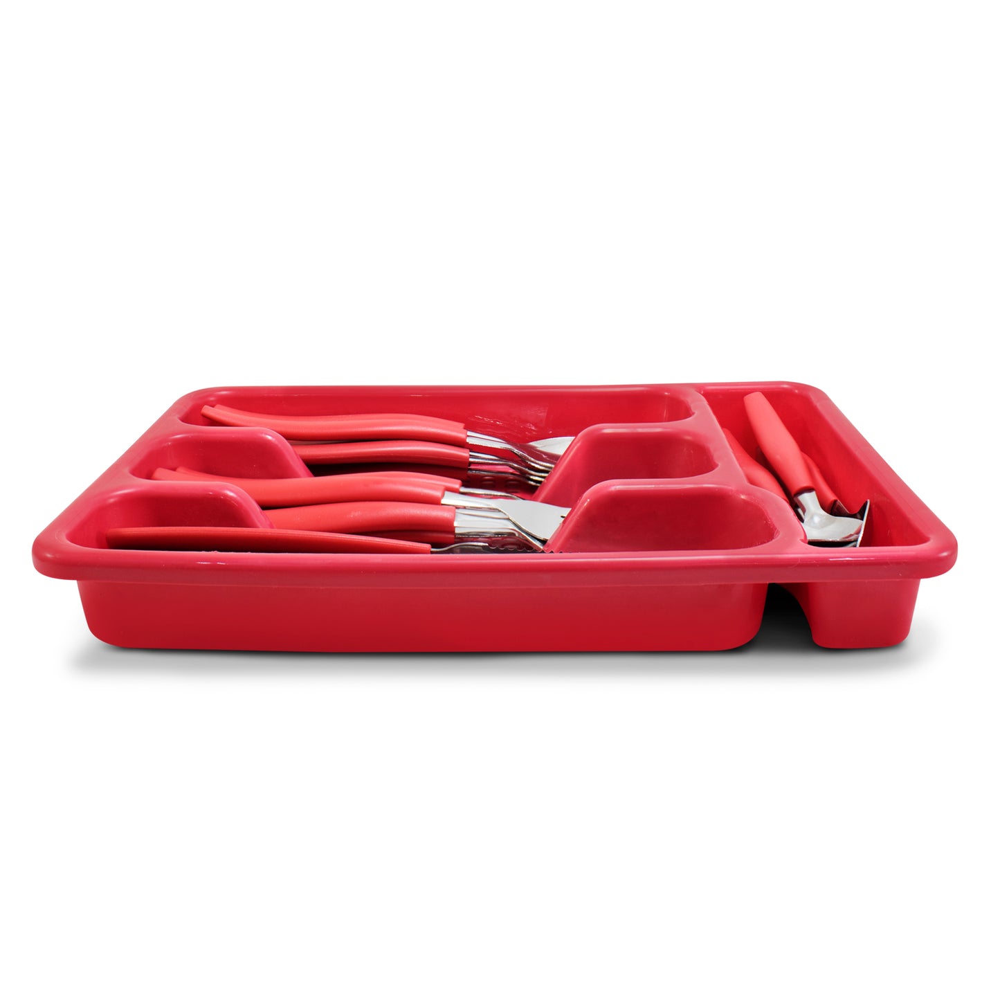 Juego de Cubiertos Con Portacubiertos Rojo