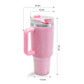 Termo de acero inoxidable con cristales rosa 1 Litro