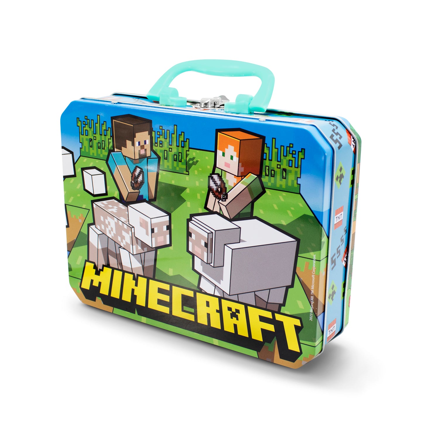 Lonchera Para Niños Escolar Metálica Minecraft