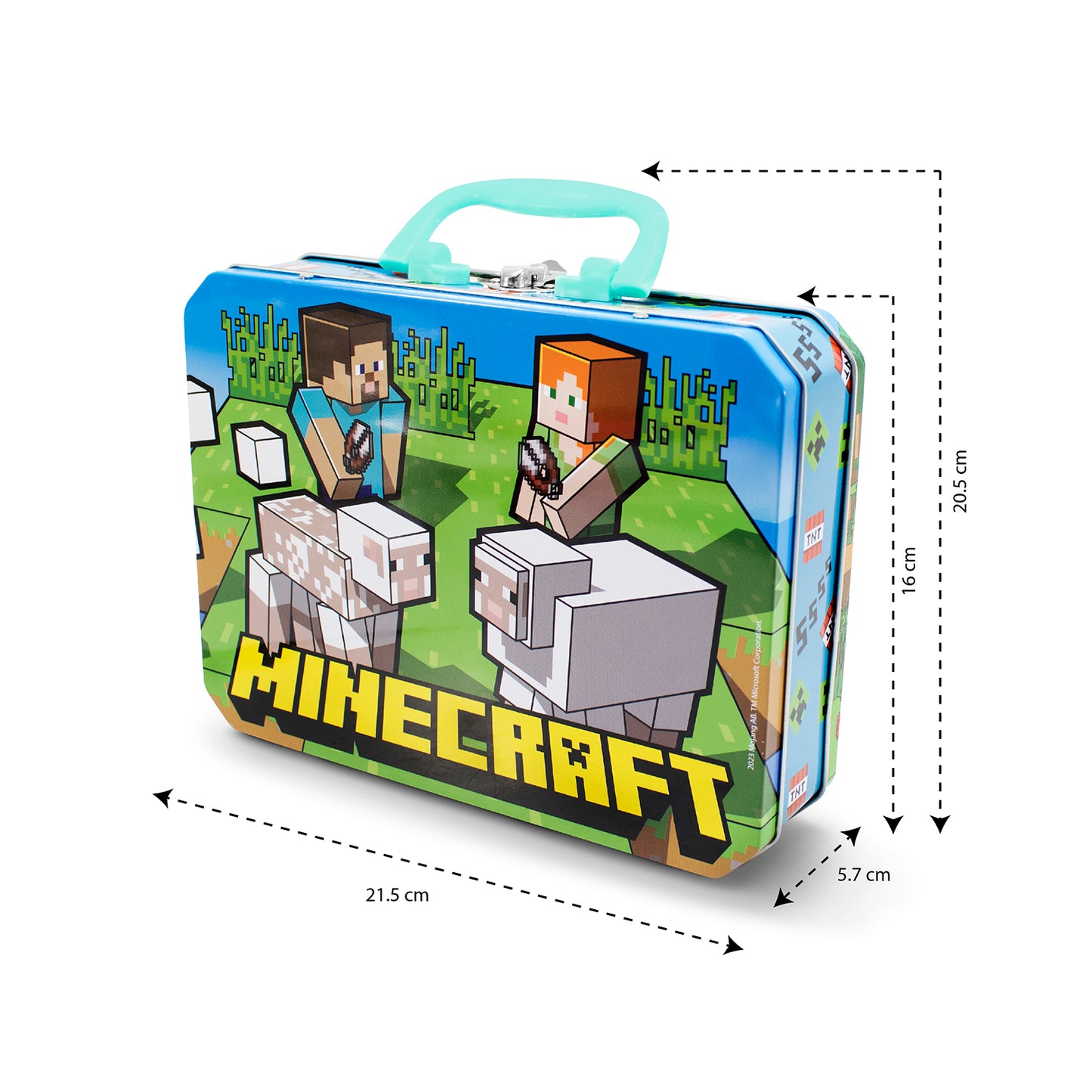 Lonchera Para Niños Escolar Metálica Minecraft