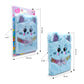 Diario Suave Gatito de Peluche con Glitter