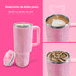 Termo de acero inoxidable con cristales rosa 1 Litro