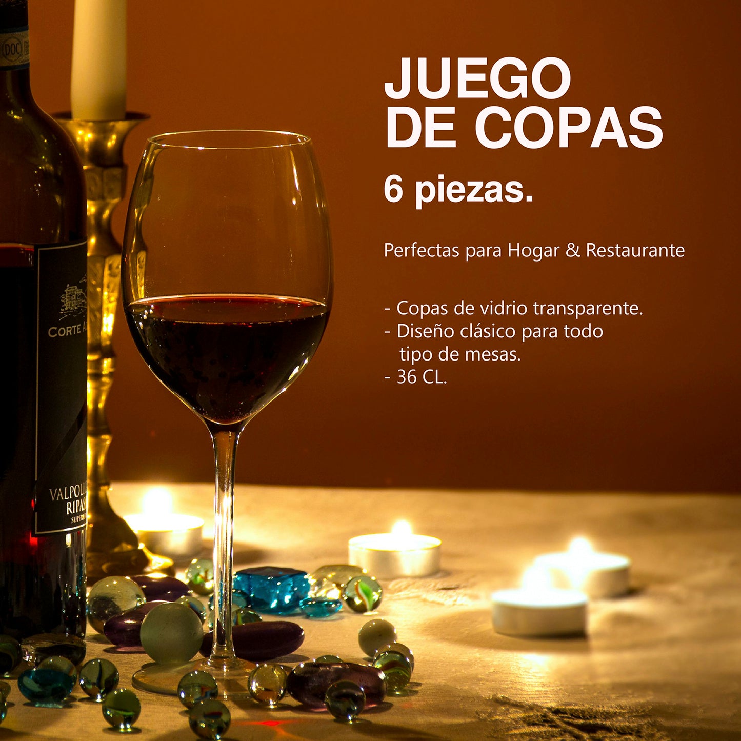 Copas de vino tinto