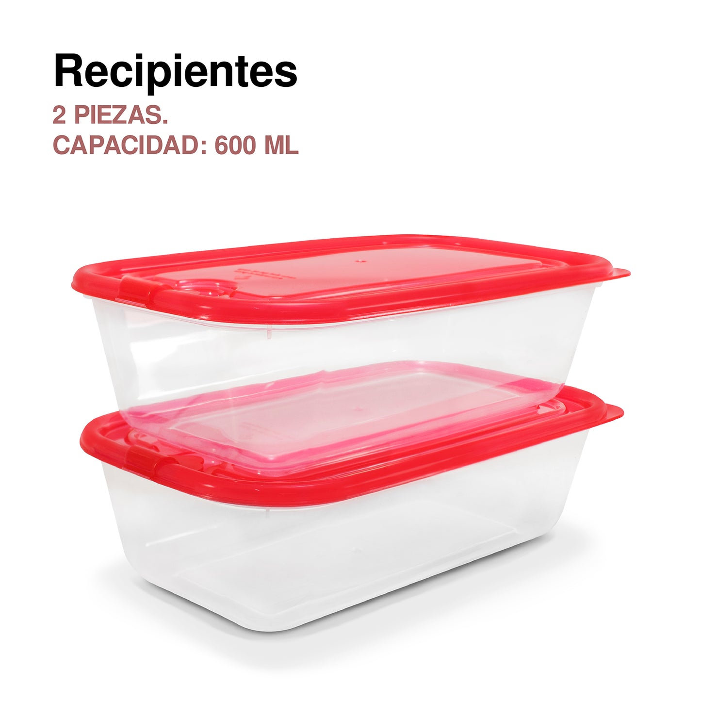 Juego de recipientes rojos 3 piezas