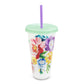 Vaso de Flores Reutlizable con Popote Blanco
