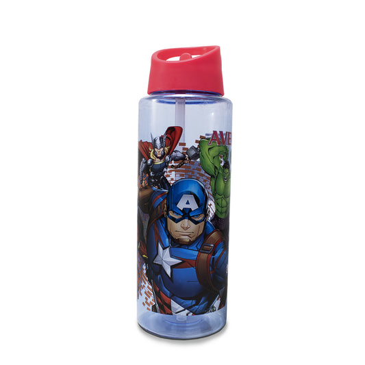 Botella con popote Avengers