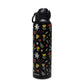 Termo metálico floreado negro 950 ml