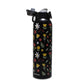 Termo metálico floreado negro 950 ml
