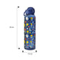 Botella de plástico floreada azul marino 950 ml