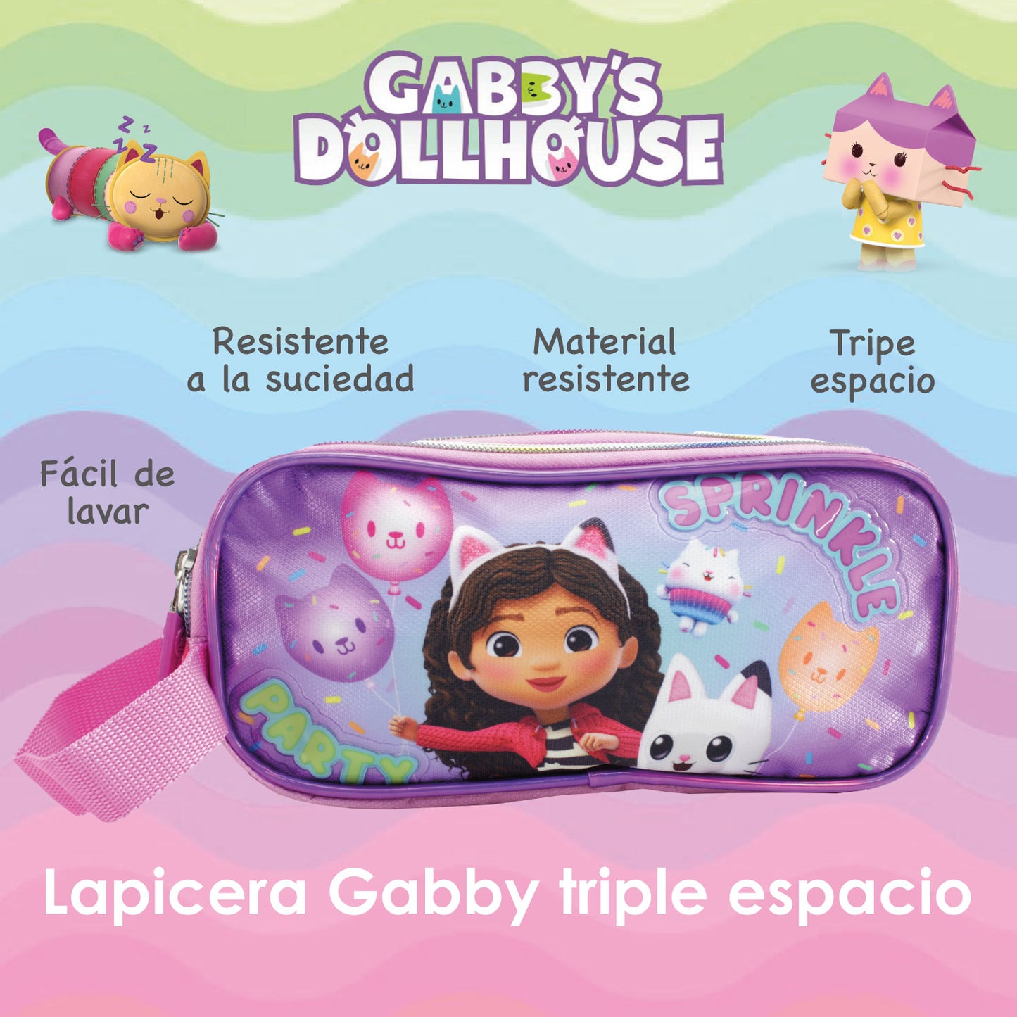 Lapicera escolar 3D Gabby´s