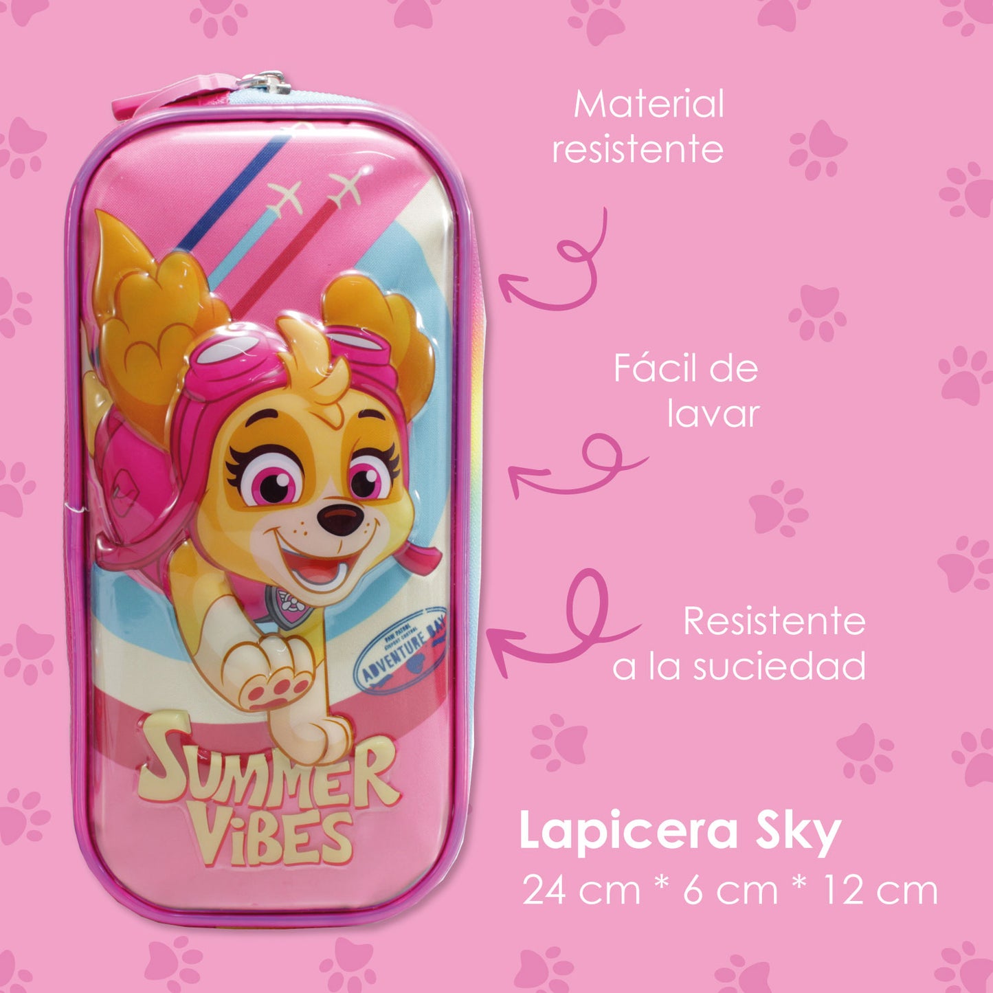 Lapicera escolar 3D Paw Patrol