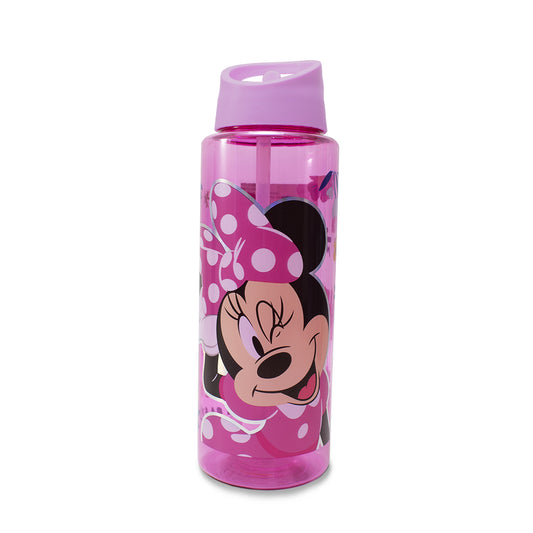 Botella con popote de Minnie Mouse