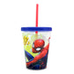 Vaso de Spiderman Reutlizable con Popote