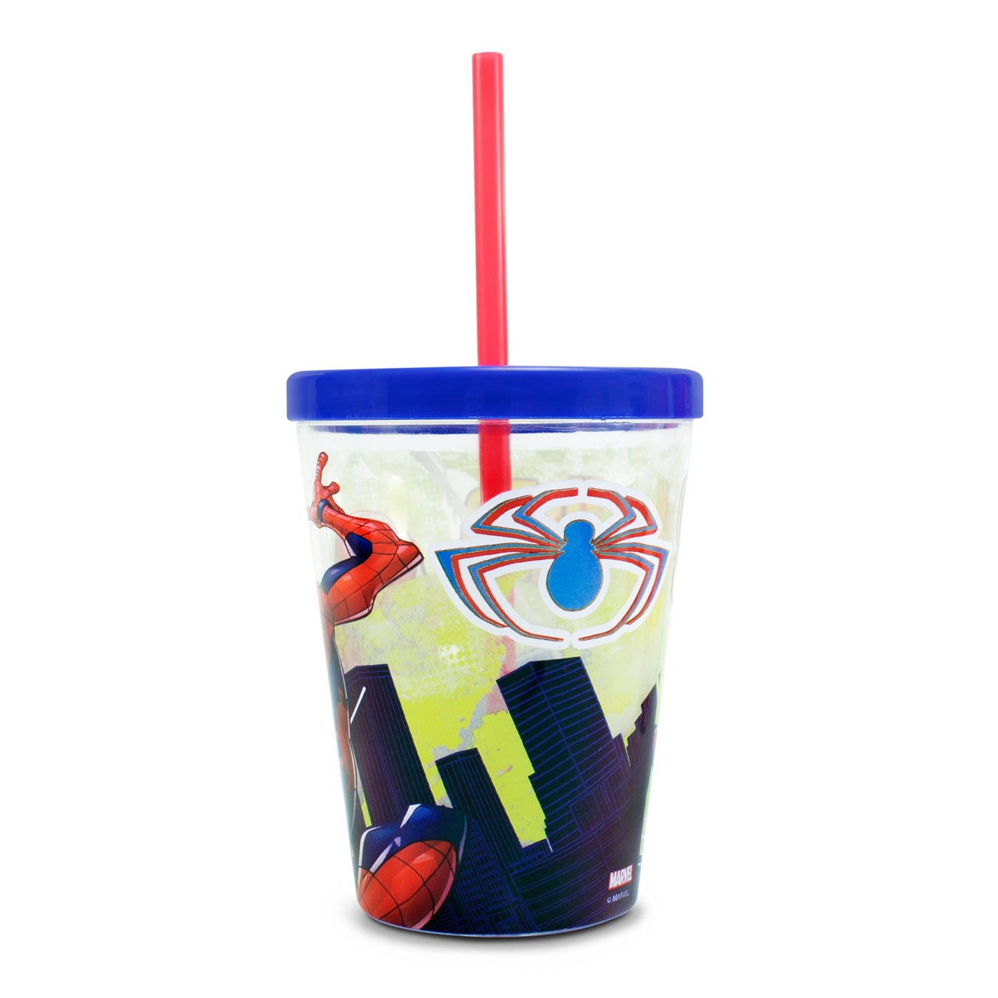 Vaso de Spiderman Reutlizable con Popote