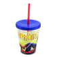 Vaso de Spiderman Reutlizable con Popote