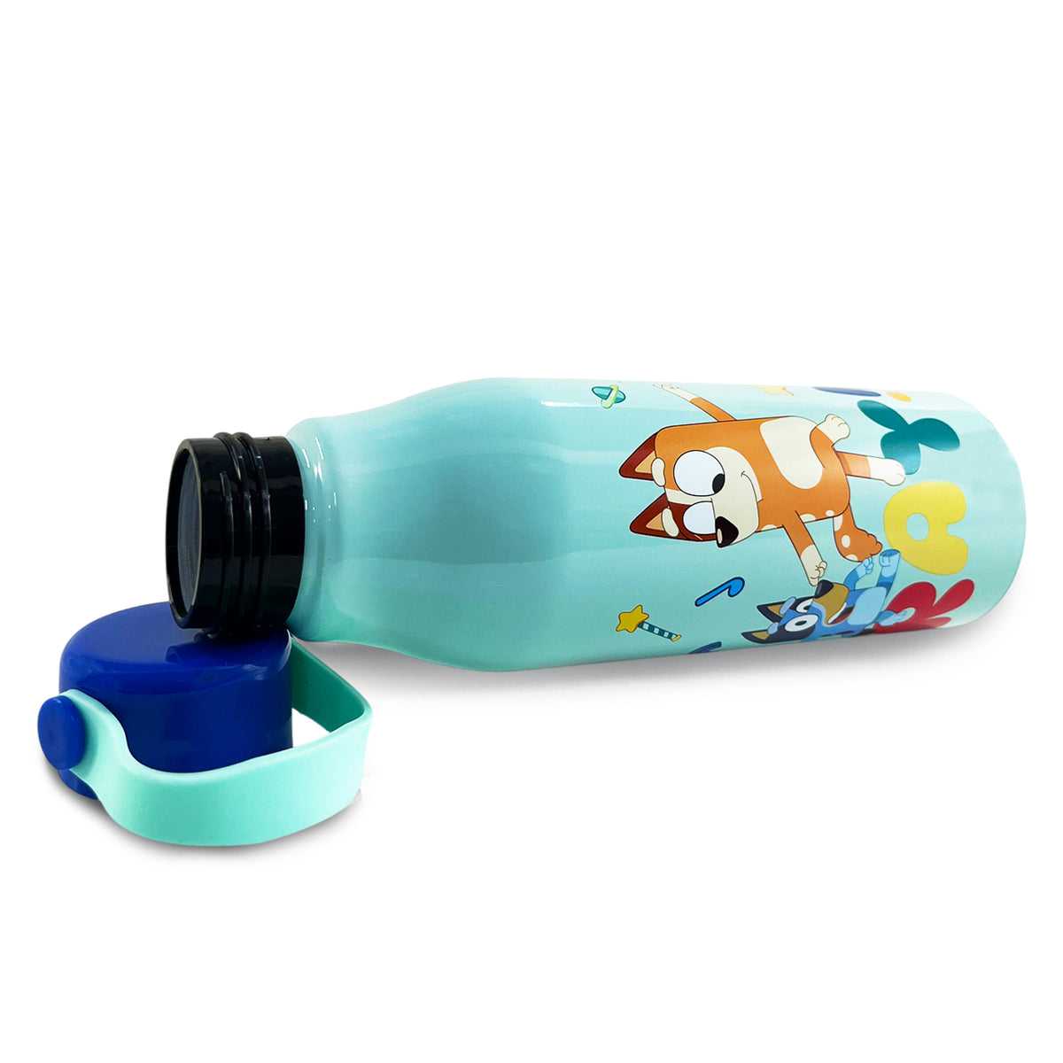 Termo de Aluminio Bluey Azul con Tapa y Asa