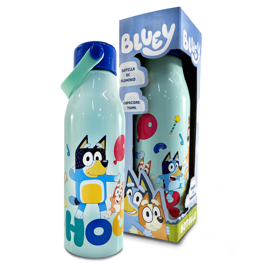 Termo de Aluminio Bluey Azul con Tapa y Asa