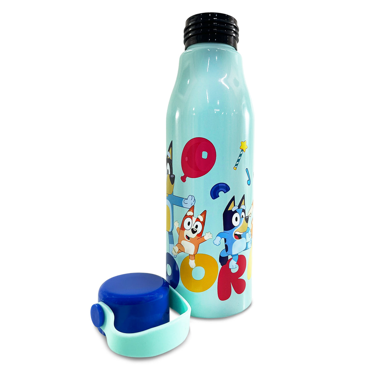Termo de Aluminio Bluey Azul con Tapa y Asa