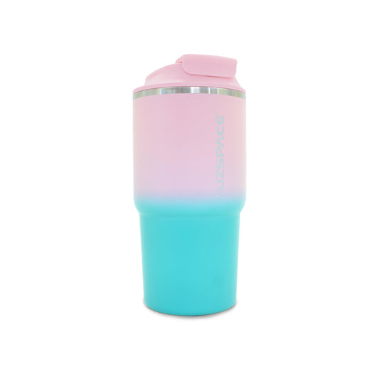 Termo de acero inoxidable bicolor rosa con azul 580 ml
