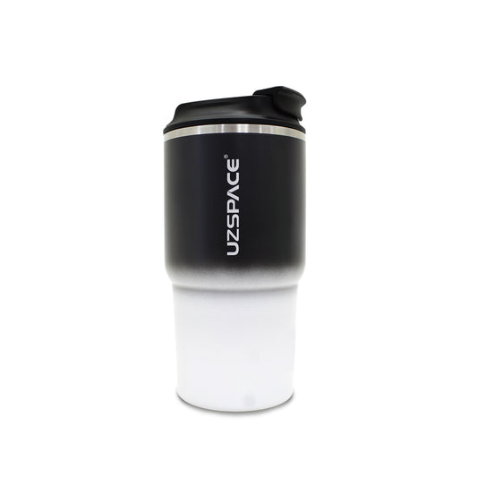 Termo de acero inoxidable bicolor blanco con negro 580 ml