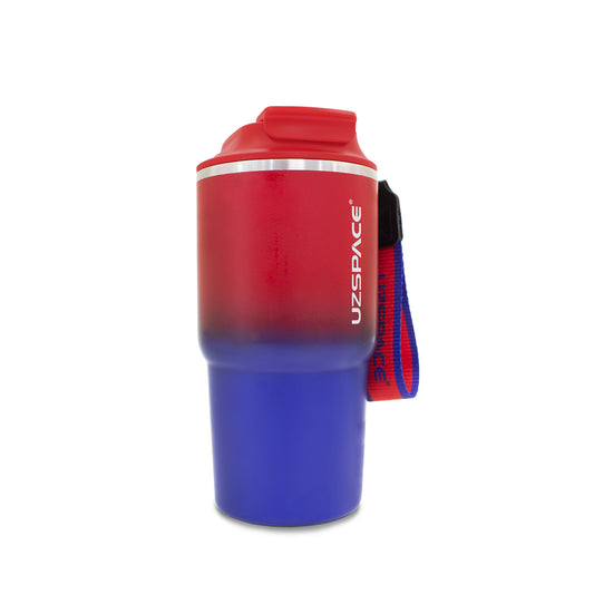 Termo de acero inoxidable bicolor rojo con azul 580 ml