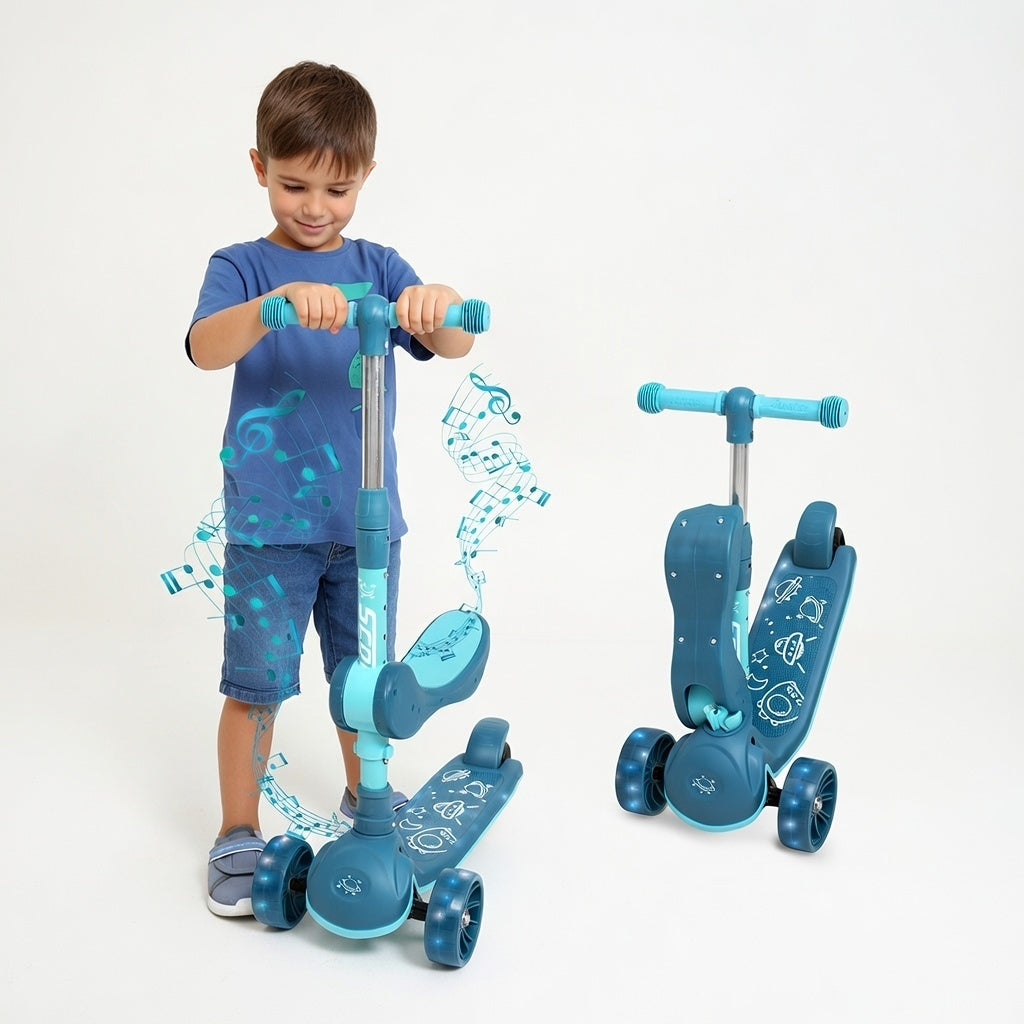 Scooter Verde con Luz y Sonido