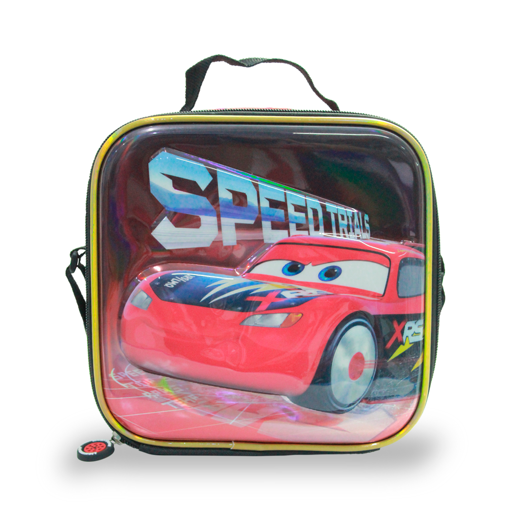 Lonchera de Tela para niños disney Cars Rayo Mcqueen diseño 3D