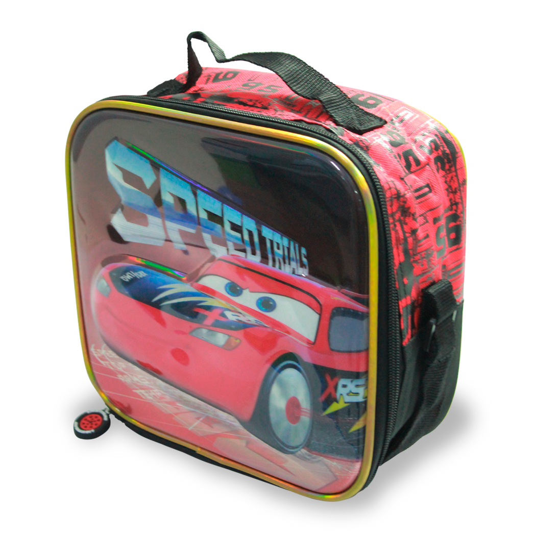 Lonchera de Tela para niños disney Cars Rayo Mcqueen diseño 3D